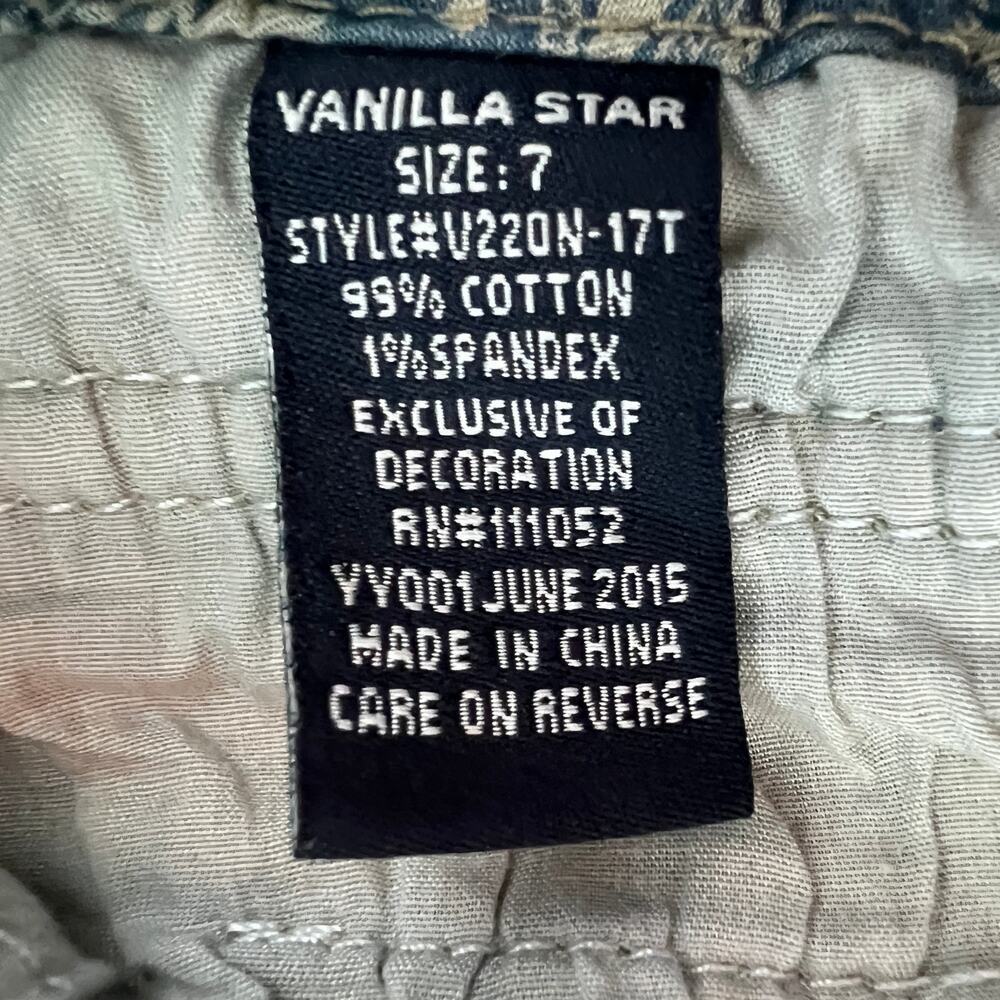 Vintage Y2K Jeans Vanilla Star Low Rise Lace Up Waist Flared Leg Sz 7 Distressed - Picture 12 of 14